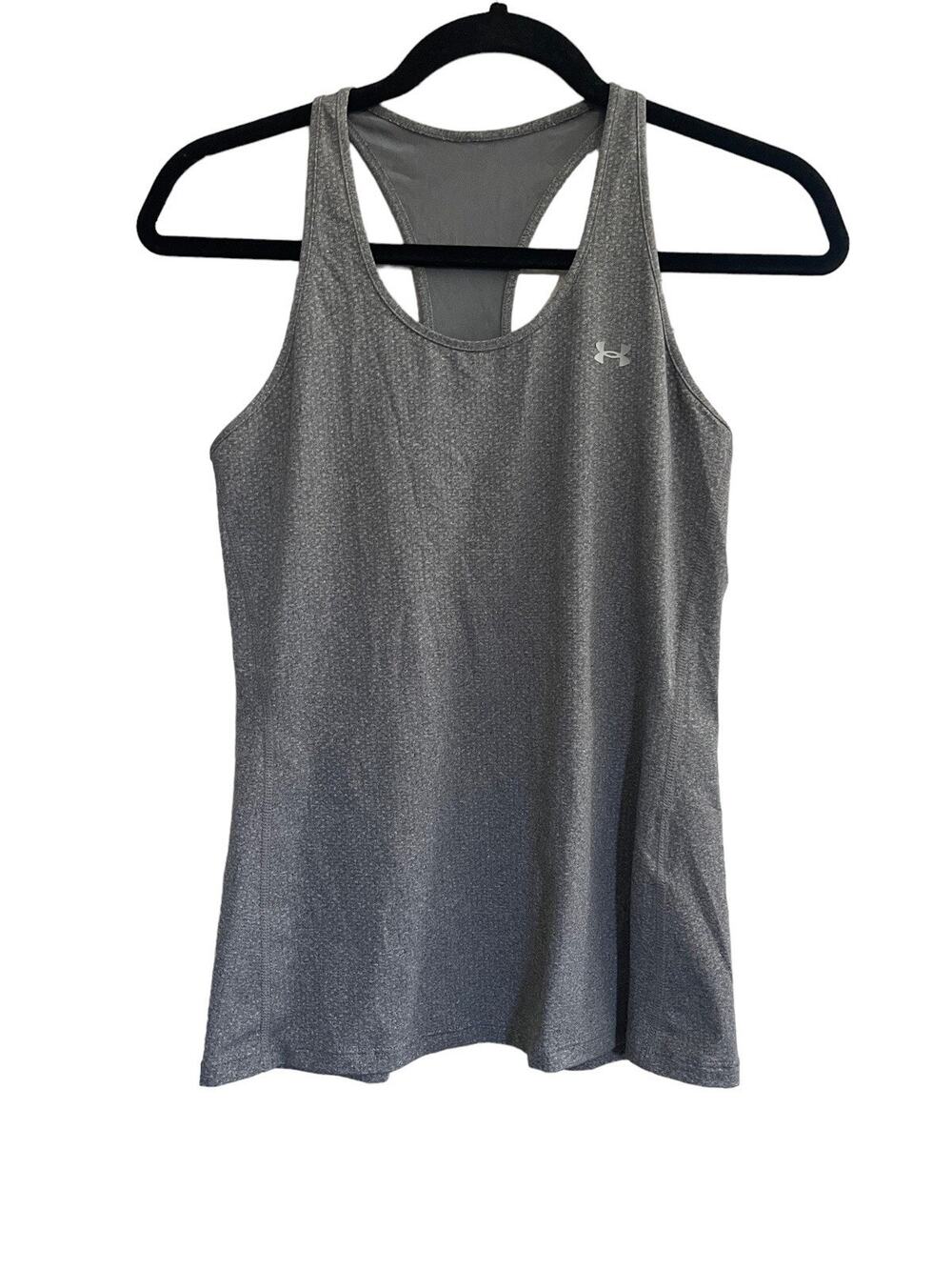 Under Armour UA Racerback Tank Women's Small Gray Sleeveless Shirt Running #OL17